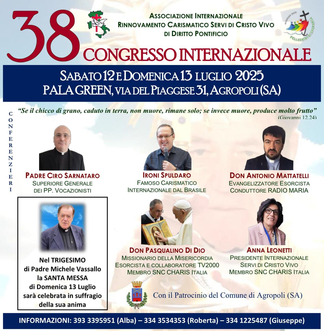 Servi di Cristo Vivo: appuntamento ad Agropoli il 12 e 13 luglio.